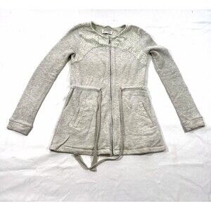 Anthropologie Jacket Saturday Sunday Womens Gray Long Sleeve Sweater Zip Sz XS